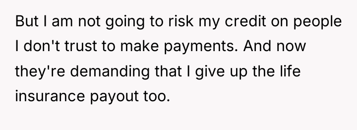But I am not going to risk my credit on...