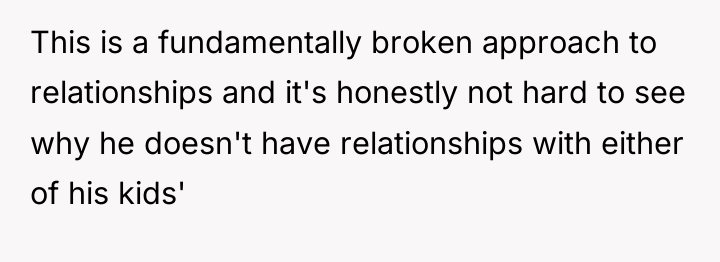 This is a fundamentally broken approach to relationships and it's...