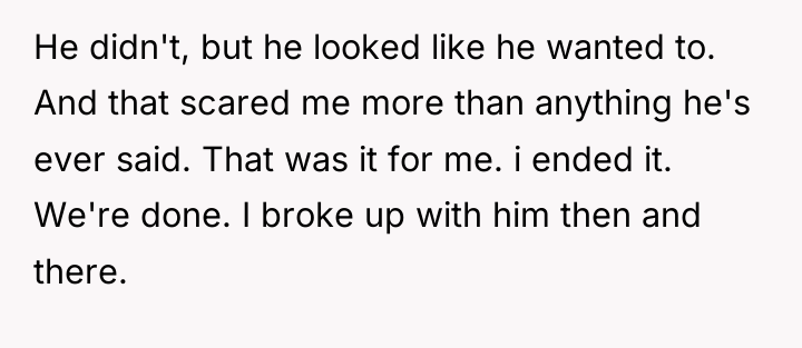 He didn't, but he looked like he wanted to. And...