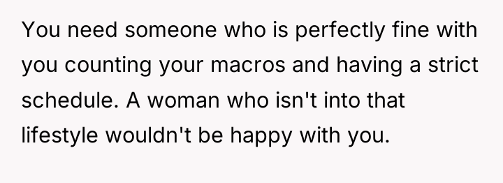 You need someone who is perfectly fine with you counting...
