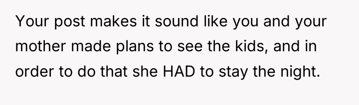 Your post makes it sound like you and your mother...
