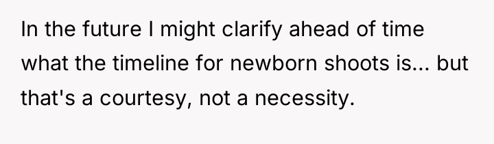 In the future I might clarify ahead of time what...