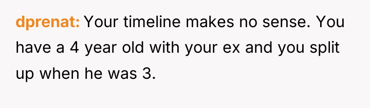 dprenat Your timeline makes no sense. You have a 4...