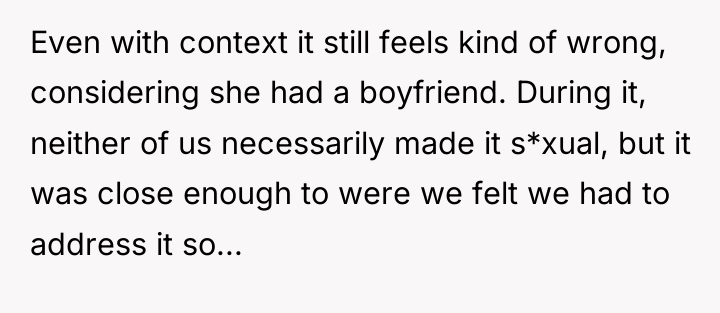 Even with context it still feels kind of wrong, considering...