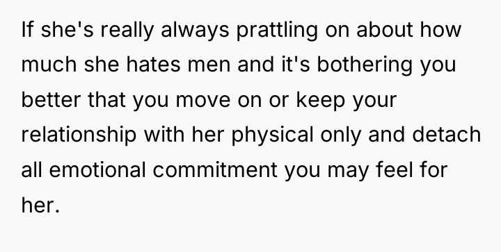 If she's really always prattling on about how much she...