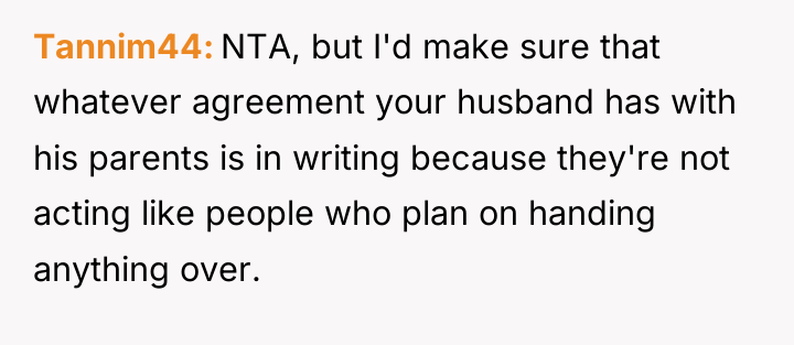 Tannim44 NTA, but I'd make sure that whatever agreement your...