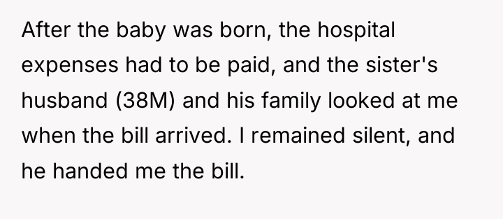 After the baby was born, the hospital expenses had to...