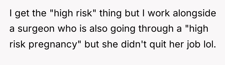I get the "high risk" thing but I work alongside...