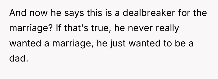 And now he says this is a dealbreaker for the...