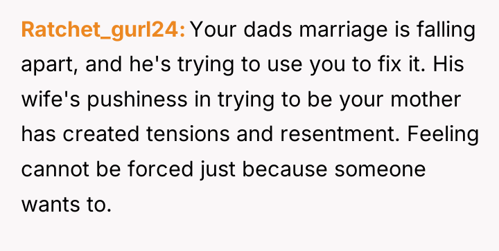 Ratchet_gurl24 Your dads marriage is falling apart, and he's trying...