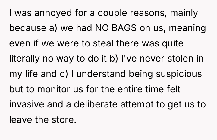 I was annoyed for a couple reasons, mainly because a)...