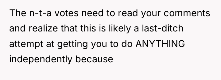 The n-t-a votes need to read your comments and realize...