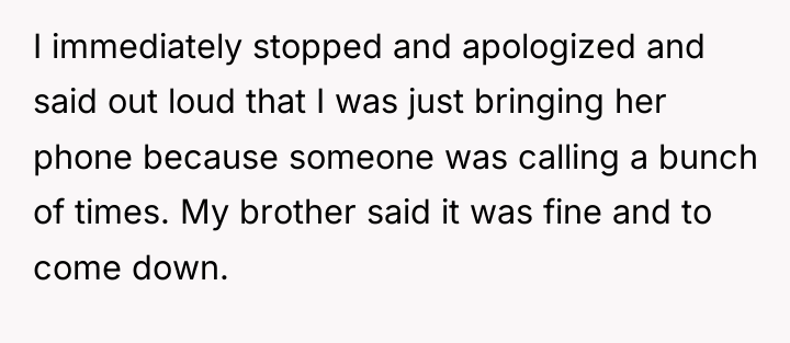 I immediately stopped and apologized and said out loud that...