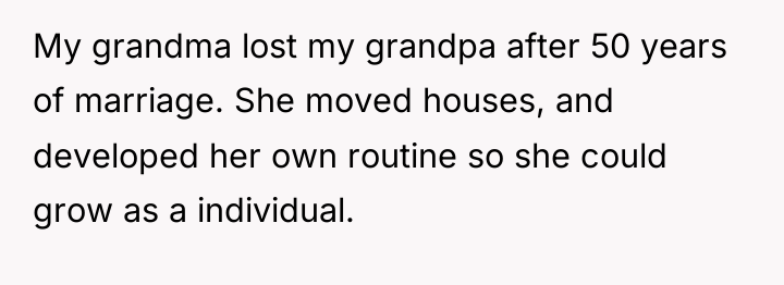 My grandma lost my grandpa after 50 years of marriage....