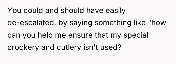You could and should have easily de-escalated, by saying something...