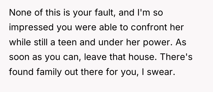None of this is your fault, and I'm so impressed...