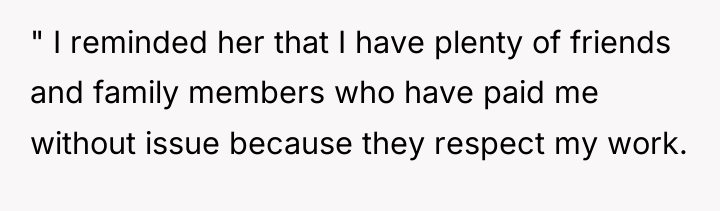 " I reminded her that I have plenty of friends...