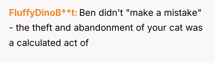 FluffyDinoB**t Ben didn't "make a mistake" - the theft and...