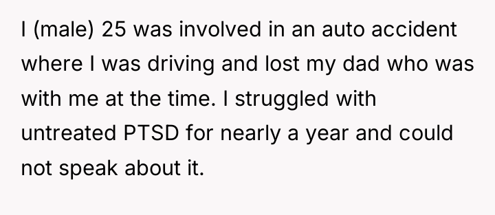 I (male) 25 was involved in an auto accident where...