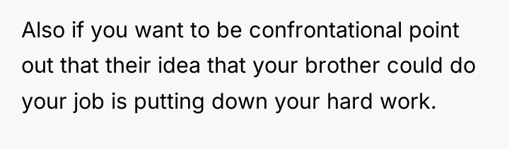Also if you want to be confrontational point out that...