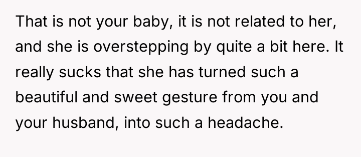 That is not your baby, it is not related to...