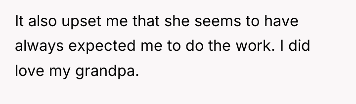 It also upset me that she seems to have always...