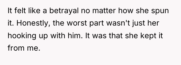 It felt like a betrayal no matter how she spun...