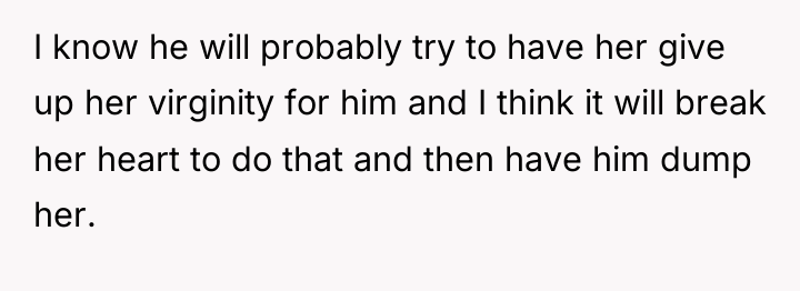 I know he will probably try to have her give...
