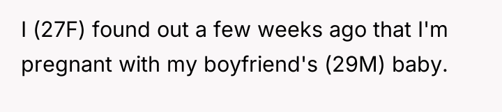 I (27F) found out a few weeks ago that I'm...