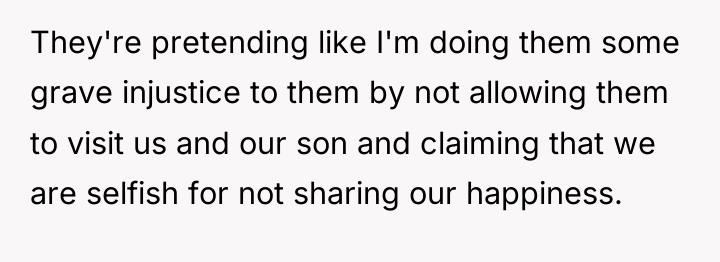 They're pretending like I'm doing them some grave injustice to...