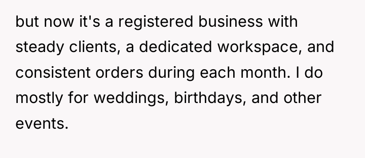 but now it's a registered business with steady clients, a...