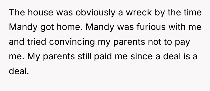 The house was obviously a wreck by the time Mandy...