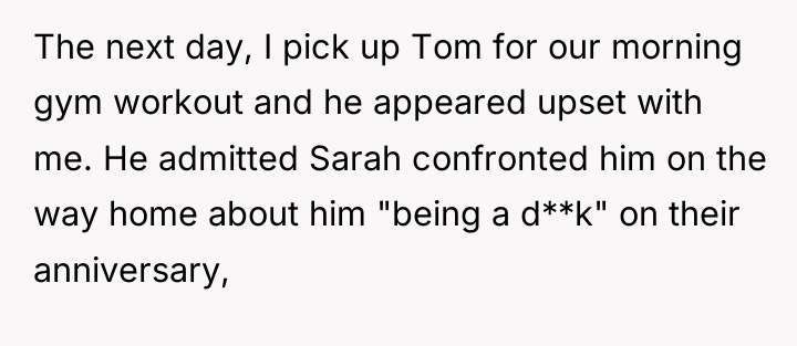 The next day, I pick up Tom for our morning...