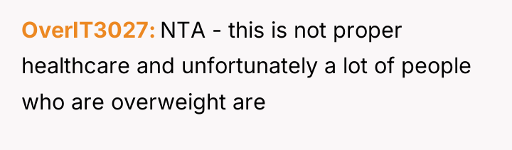 OverIT3027 NTA - this is not proper healthcare and unfortunately...