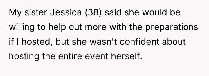 My sister Jessica (38) said she would be willing to...