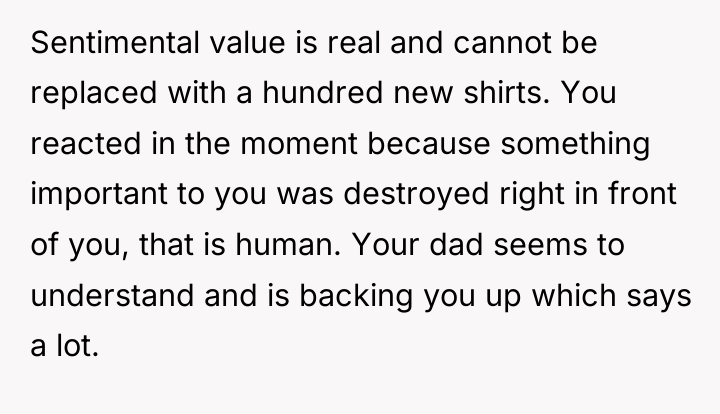 Sentimental value is real and cannot be replaced with a...