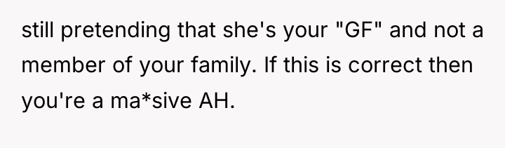 still pretending that she's your "GF" and not a member...