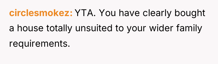 circlesmokez YTA. You have clearly bought a house totally unsuited...