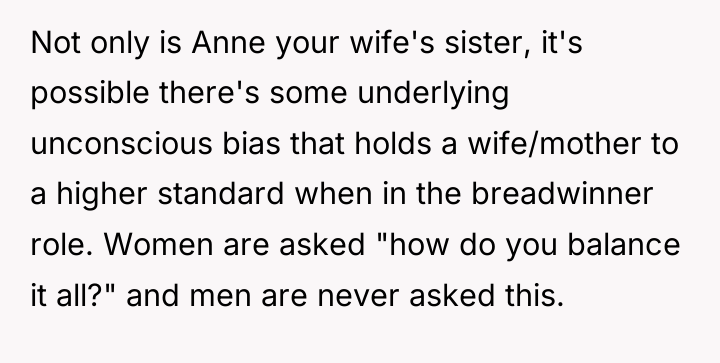 Not only is Anne your wife's sister, it's possible there's...