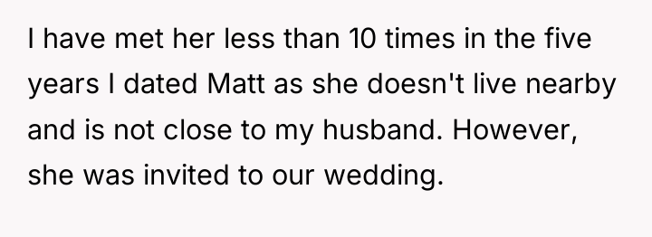 I have met her less than 10 times in the...
