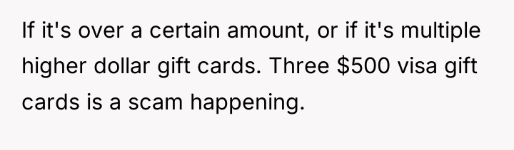If it's over a certain amount, or if it's multiple...