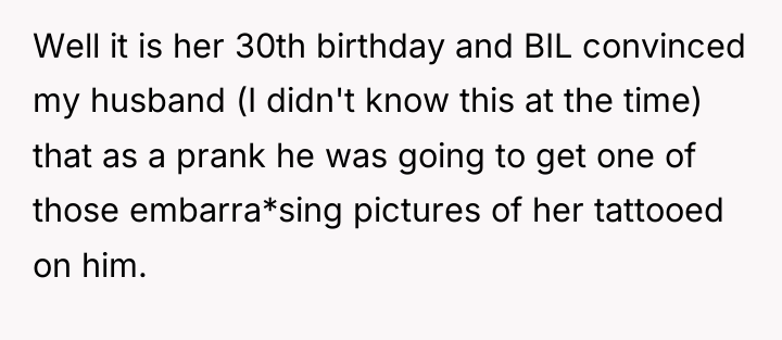 Well it is her 30th birthday and BIL convinced my...
