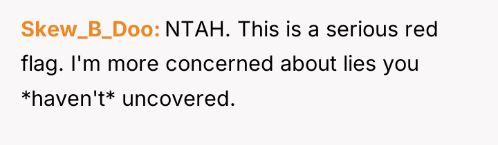 Skew_B_Doo NTAH. This is a serious red flag. I'm more...