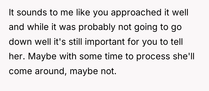 It sounds to me like you approached it well and...