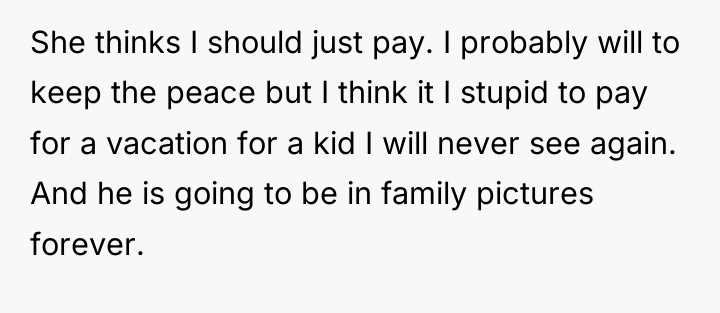 She thinks I should just pay. I probably will to...