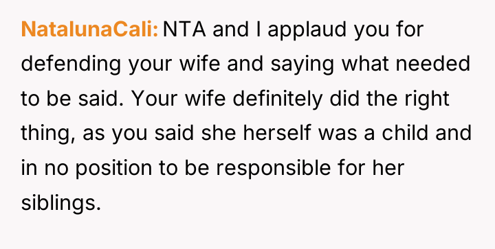 NatalunaCali NTA and I applaud you for defending your wife...