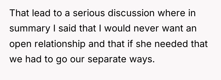 That lead to a serious discussion where in summary I...
