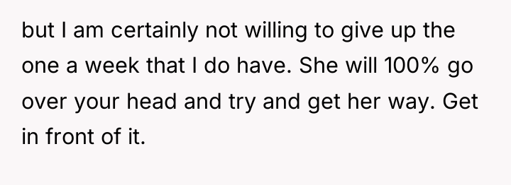 but I am certainly not willing to give up the...