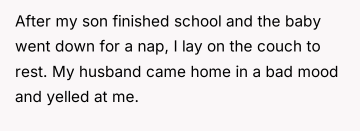 After my son finished school and the baby went down...