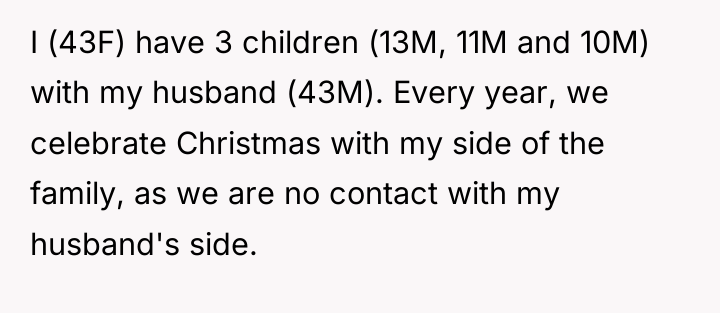 I (43F) have 3 children (13M, 11M and 10M) with...